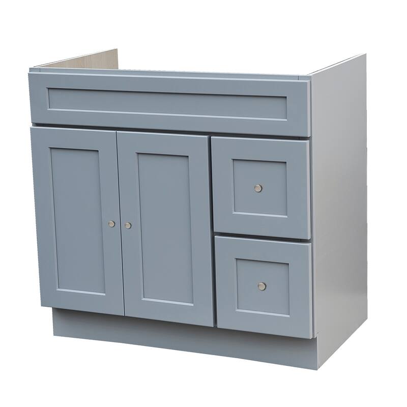 36"x21" Grey Shaker Bathroom Vanity with Drawers On Sale Bed Bath